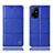 Leather Case Stands Flip Cover Holder H11P for Oppo A95 5G Blue