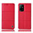 Leather Case Stands Flip Cover Holder H11P for Oppo F19 Pro+ Plus 5G Red