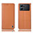 Leather Case Stands Flip Cover Holder H11P for Oppo K10 5G Orange