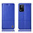 Leather Case Stands Flip Cover Holder H11P for Oppo K9X 5G Blue