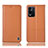 Leather Case Stands Flip Cover Holder H11P for Oppo K9X 5G Orange