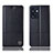 Leather Case Stands Flip Cover Holder H11P for Oppo Reno7 SE 5G Black