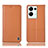 Leather Case Stands Flip Cover Holder H11P for Oppo Reno8 Pro 5G Orange