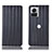 Leather Case Stands Flip Cover Holder H15P for Motorola Moto Edge X30 Pro 5G Black