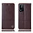 Leather Case Stands Flip Cover Holder H15P for Oppo K9X 5G