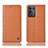 Leather Case Stands Flip Cover Holder H15P for Realme Q3s 5G Orange