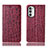 Leather Case Stands Flip Cover Holder H16P for Motorola Moto Edge (2022) 5G Red