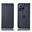 Leather Case Stands Flip Cover Holder H16P for Motorola Moto Edge 30 Fusion 5G Black