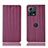 Leather Case Stands Flip Cover Holder H16P for Motorola Moto S30 Pro 5G Purple