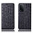 Leather Case Stands Flip Cover Holder H16P for Oppo A93s 5G Black