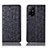 Leather Case Stands Flip Cover Holder H16P for Oppo A94 5G Black