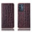 Leather Case Stands Flip Cover Holder H16P for Realme Q3t 5G Brown