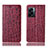 Leather Case Stands Flip Cover Holder H16P for Realme Q5i 5G Red