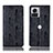 Leather Case Stands Flip Cover Holder H17P for Motorola Moto Edge 30 Ultra 5G Black