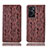 Leather Case Stands Flip Cover Holder H17P for Oppo A36 Brown