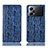 Leather Case Stands Flip Cover Holder H17P for Oppo K10 Pro 5G Blue