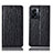 Leather Case Stands Flip Cover Holder H18P for OnePlus Nord N300 5G Black