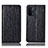 Leather Case Stands Flip Cover Holder H18P for Oppo A54 5G Black