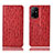 Leather Case Stands Flip Cover Holder H18P for Oppo A95 5G Red