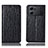 Leather Case Stands Flip Cover Holder H18P for Oppo K10 5G Black