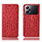 Leather Case Stands Flip Cover Holder H18P for Oppo K10 Pro 5G Red