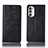 Leather Case Stands Flip Cover Holder H19P for Motorola Moto Edge (2022) 5G Black