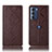 Leather Case Stands Flip Cover Holder H19P for Motorola Moto G200 5G