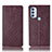 Leather Case Stands Flip Cover Holder H19P for Motorola Moto G71 5G