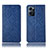 Leather Case Stands Flip Cover Holder H19P for OnePlus Nord CE 2 5G Blue