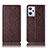 Leather Case Stands Flip Cover Holder H19P for OnePlus Nord CE 2 Lite 5G Brown