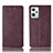 Leather Case Stands Flip Cover Holder H19P for OnePlus Nord CE 2 Lite 5G Red Wine