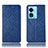 Leather Case Stands Flip Cover Holder H19P for Oppo A1 5G Blue