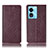 Leather Case Stands Flip Cover Holder H19P for Oppo A1 5G Red Wine