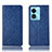 Leather Case Stands Flip Cover Holder H19P for Oppo A1x 5G Blue