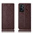 Leather Case Stands Flip Cover Holder H19P for Oppo A36 Brown