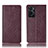 Leather Case Stands Flip Cover Holder H19P for Oppo A36 Red Wine