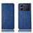 Leather Case Stands Flip Cover Holder H19P for Oppo K10 5G Blue