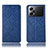 Leather Case Stands Flip Cover Holder H19P for Oppo K10 Pro 5G Blue