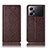 Leather Case Stands Flip Cover Holder H19P for Oppo K10 Pro 5G Brown