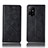 Leather Case Stands Flip Cover Holder H19P for Oppo Reno5 Z 5G Black