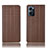 Leather Case Stands Flip Cover Holder H20P for OnePlus Nord CE 2 5G Brown