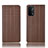 Leather Case Stands Flip Cover Holder H20P for Oppo A93 5G Brown