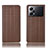 Leather Case Stands Flip Cover Holder H20P for Oppo K10 Pro 5G Brown