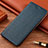 Leather Case Stands Flip Cover Holder H20P for Vivo V27e 5G Blue
