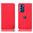 Leather Case Stands Flip Cover Holder H21P for Motorola Moto Edge S30 5G Red