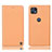 Leather Case Stands Flip Cover Holder H21P for Motorola Moto G50 5G Orange