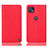 Leather Case Stands Flip Cover Holder H21P for Motorola Moto G50 5G Red