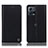 Leather Case Stands Flip Cover Holder H21P for Motorola Moto S30 Pro 5G Black