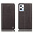 Leather Case Stands Flip Cover Holder H21P for OnePlus Nord CE 2 Lite 5G Brown