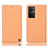 Leather Case Stands Flip Cover Holder H21P for Oppo A96 5G Orange